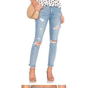 GRLFRND KAROLINA  high rise skinny Jean with butt slit size 24 women’s jeans